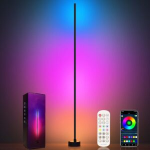Corner Floor Lamp – Smart RGB LED Corner Lamp with App and Remote Control, 16 Million Colors & 68+ Scene, Music Sync, Timer Setting – Ideal for Living Rooms, Bedrooms, and Gaming Rooms
