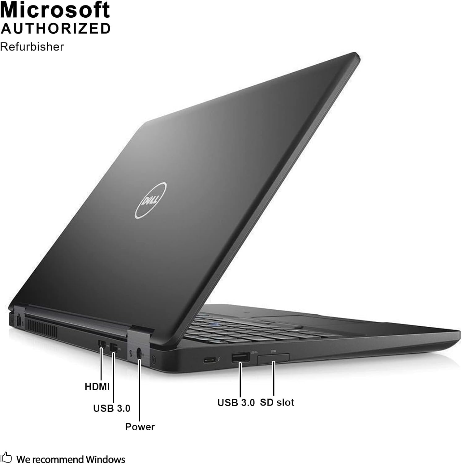 Dell Latitude 5580 HD 15.6 Inch Business Laptop Notebook PC (Intel Core i5-6300U, 8GB Ram, 256GB SSD, Camera, WiFi, HDMI, Type C Port) Win 10 Pro with Numeric Keyboard (Renewed) - Image 4