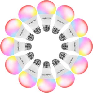 DAYBETTER Tuya Smart Light Bulbs, RGBCW WiFi Color Changing Led Bulbs Compatible with Alexa and Google Home Assistant, A19 E26 9W 800LM Multicolor Led Light Bulb, No Hub Required, Light Bulbs 12 Pack