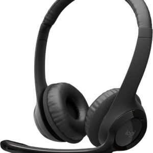 Logitech H390 Wired Headset for PC/Laptop, Stereo Headphones with Noise Cancelling Microphone, USB-A, in-Line Controls for Video Meetings, Music, Gaming and Beyond – Black