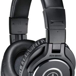 Audio-Technica ATH-M40x Professional Studio Monitor Headphone, Black (AUD ATHM40X)