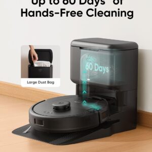 eufy L60 Robot Vacuum with Self Empty Station, Hair Detangling Technology, Up to 60 Days Hands Free Cleaning, 5,000 Pa Suction, Remove Hair, Dust