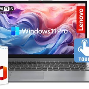 Lenovo IdeaPad Laptop 2025 15.6″ FHD IPS Touchscreen for Business, 16GB RAM, 1TB Storage (500GB SSD + 500GB Ext.), 6-Core Intel i3, Wi-Fi 6, Long Battery, MarxsolAccessory, Win 11 Pro with MS Office