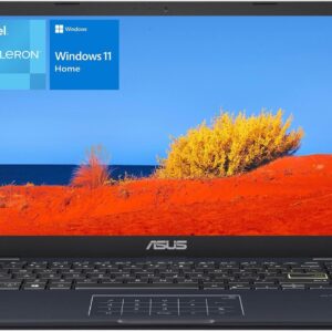ASUS 14″ Laptop, 14″ FHD Display, Intel Celeron N4500, 4GB Memory, 64GB eMMC, Touchpad, Webcam, HDMI, Wi-Fi, Windows 11 Home, Quiet Blue