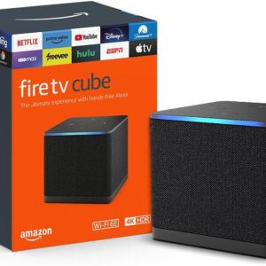 Amazon Fire TV Cube (newest model) with AI-powered Fire TV Search, Hands-free streaming device with Alexa, Wi-Fi 6E, 4K Ultra HD