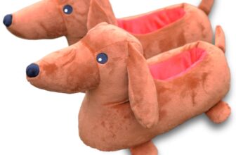 Dachshund Slippers, Women’s Cute Animal Slippers Warm Winter Slippers, Funny Non-Slip House Slippers Indoor