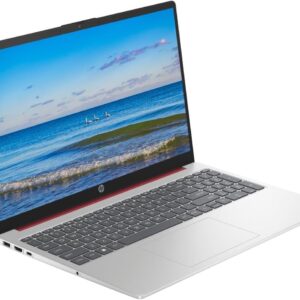 HP 2024 Portable 15” Micro-Edge IPS Laptop, Intel Pentium, 8GB DDR4, 128GB SSD, Windows 11 OS, Dale Red (Renewed)