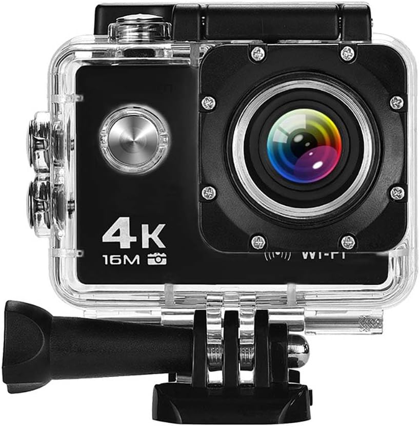4K UHD Sports Camera 64GB Included, WiFi Action Camera, 100 feet Waterproof, 160 Degree Wide Angle, Remote Control, 2 Batteries, 2.0” LCD with Mounting Accessories Kit, JS-07B, Black