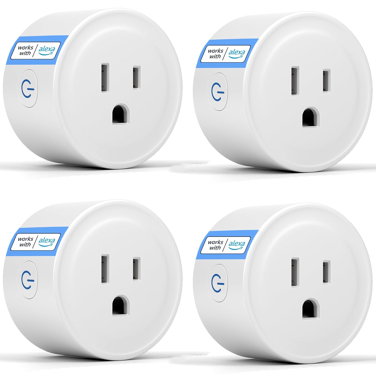 YNF Smart Plug, Simple Setup with One Voice Command, Works with Alexa Only, Remote Control with Timer Function, Bluetooth Mesh Outlet, Alexa Echo Required (4 Pack)