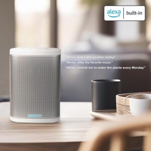 RIVA Upgraded Concert Wireless Smart Hi-Fi Speaker with Alexa Built-in, 6 Drivers, 50W, Voice Control, Multiroom Music System, Support Airplay 2, Spotify Streaming, Wi-Fi, Bluetooth (White)