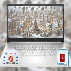 HP 14 Laptop • Back to School Limited Edition with Microsoft 365 • 4-Core Intel CPU • 16GB RAM • 1.6TB Storage (128GB OnBoard + 512GB P500 Portable SSD + 1T OneDrive) • Natural Silver • Win 11