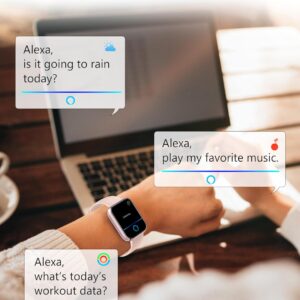 KALINCO Smart Watch, 1.83” Smartwatch Women Men Answer Make Calls, Alexa Fitness Watch, IP68 Waterproof Fitness Tracker, Heart Rate/Sleep Monitor, 100+ Sports Pedometer Watch for Android & iOS Phone