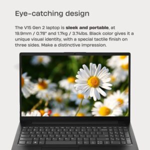Lenovo V15 G2 Laptop, 15.6″ FHD Screen, Intel Dual-core Processor, 16GB RAM, 1TB SSD, Webcam, HDMI, Wi-Fi, Windows 11 Home, Black