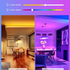 TREATLIFE Smart Light Bulbs 4 Pack, UL Certified 2.4GHz Color Changing Light Bulb, Works with Alexa Google Home, A19 E26 Dimmable LED Light Bulb 9W 800 Lumen for Party Decoration, Smart Home Lighting