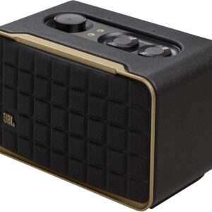 JBL Authentics 200 – Retro Style Smart Home Speaker with Built in Wi-Fi, Bluetooth and Voice Assistants, Alexa and Google Assistant, Multi-Room Playback, Automatic self tuning