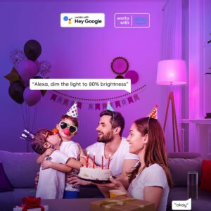 Govee Smart Light Bulbs, WiFi & Bluetooth Color Changing Light Bulbs, Music Sync, 16 Million DIY Colors RGBWW Color Lights Bulb, Work with Alexa, Google Assistant Home App, 800 Lumen, 2 Pack