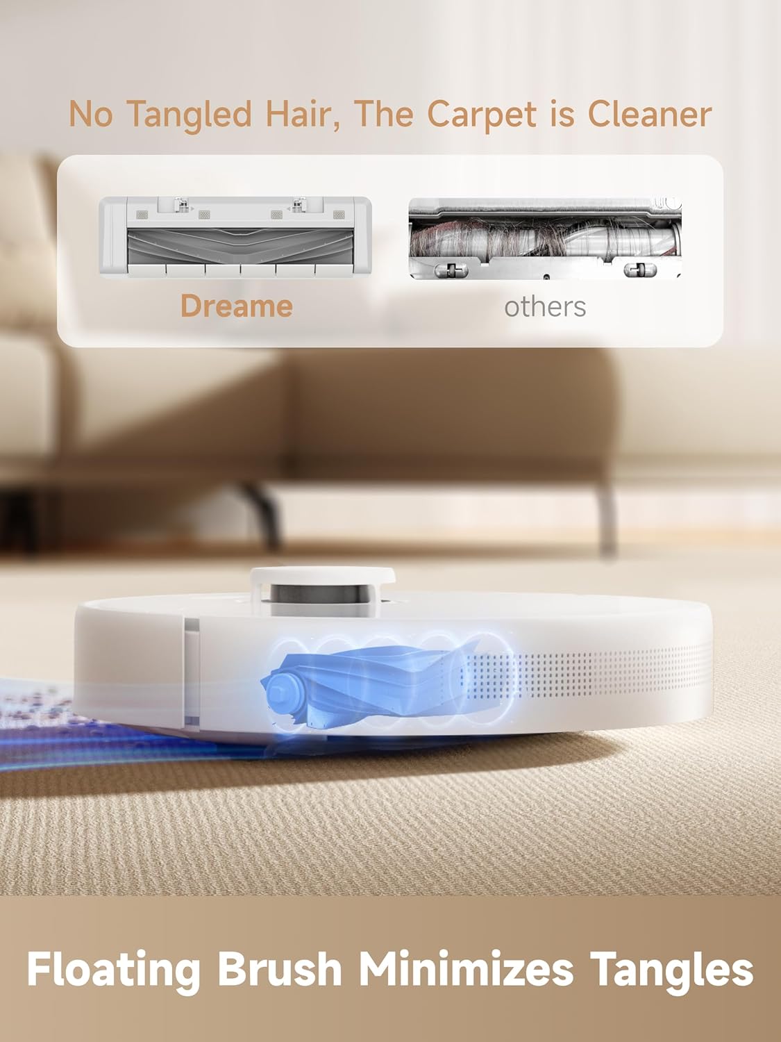 dreame D10 Plus Gen 2 Robot Vacuum and Mop with Self-Emptying Base for 90 Days of Cleaning, 6000 Pa Suction and LiDAR Navigation, Obstacle Avoidance, Wi-Fi Connected - Image 5