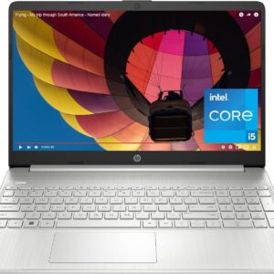 HP 15.6 inch Laptop, FHD Display, 12th Gen Intel Core i5, 16 GB RAM, 512 GB SSD, Intel Iris Xe Graphics, Windows 11 Home, 15-dy5399nr (2023),Silver