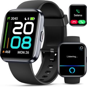 Smartwatch for Women/Men, Compatible with Android & iPhone, 1.8” Fitness Tracker Watch with Alexa, Call & Notification Alerts, Heart Rate & Sleep Monitor, 120 Sports Modes, Waterproof Smart Watch