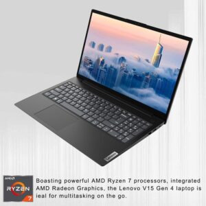 Lenovo V-Series V15 Business Laptop, 15.6″ FHD Display, AMD Ryzen 7 7730U, 40GB RAM, 1TB SSD, Numeric Keypad, HDMI, RJ45, Webcam, Wi-Fi, Windows 11 Pro, Black