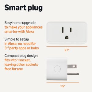 Amazon Basics Smart Plug, Works with Alexa Only, 2.4 GHz Wi-Fi, No Hub Required, 1 Pack, White
