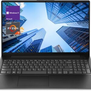 Lenovo V-Series V15 Business Laptop, 15.6″ FHD Display, AMD Ryzen 7 7730U, 40GB RAM, 1TB SSD, Numeric Keypad, HDMI, RJ45, Webcam, Wi-Fi, Windows 11 Pro, Black