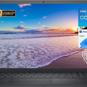 Dell Inspiron 15 3511 Laptop, 15.6″ FHD Touchscreen, Intel Core i5-1035G1, 12GB RAM, 256GB PCIe NVMe M.2 SSD, SD Card Reader, Webcam, HDMI, WiFi, Windows 11 Home, Black