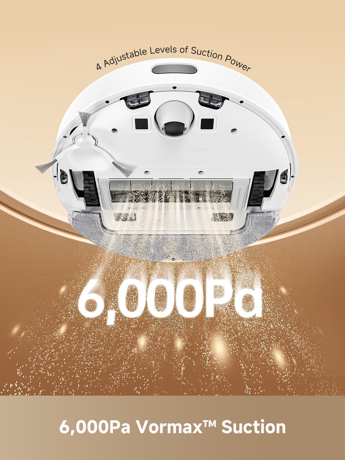 dreame D10 Plus Gen 2 Robot Vacuum and Mop with Self-Emptying Base for 90 Days of Cleaning, 6000 Pa Suction and LiDAR Navigation, Obstacle Avoidance, Wi-Fi Connected - Image 3