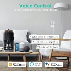 VOCOlinc Homekit Smart Plug Works with Alexa, Apple Home, Google Assistant, WiFi Smart Plug That Work with Alexa, Electrical Timer Outlet Support Siri, No Hub Required, 15A, 2.4GHz, 110～120V 2 Pack