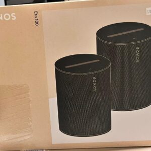Sonos Era 100-2 Pack Bundle Set – Wireless Voice-Controlled Alexa Enabled Smart Speaker – Black, B2E10US1BKHB