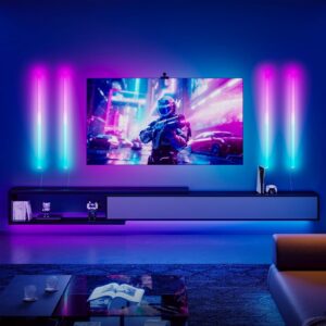 Govee Glide Wall Lights, RGBIC LED Lights, Smart Gaming Lights Works with Alexa and Google Assistant, RGB Light Bar, LED Wall Lights for Bedroom, 2 Panels Set (3 Sections/Panel)