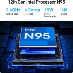 2025 Latest 16” Laptop Windows 11, 1TB PCIe SSD 16GB RAM, 12th Gen Intel N95 Processor(Max 3.4GHz), 1080P IPS Full HD Display, Backlit Keyboard, Type-C, HDMI, BT, WiFi, Webcam(Silver)