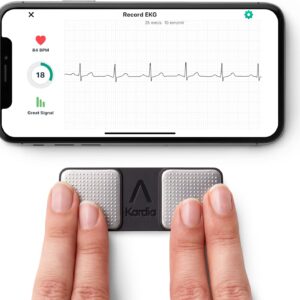 KardiaMobile 1-Lead Personal EKG Monitor – Record at Home – Detects AFib & Irregular Arrhythmias – Easy Results in 30 Seconds – Works w/Most Smartphones – FSA/HSA Eligible
