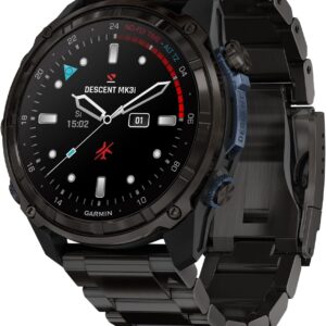 Garmin Descent™ Mk3i, Dive Computer and Multisport GPS Smartwatch, Air Integration, Black Titanium