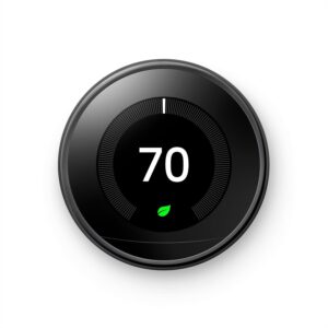 Google Nest Learning Thermostat – 3rd Gen (2015) – Programmable Smart Thermostat for Home – Works with Alexa – Mirror Black