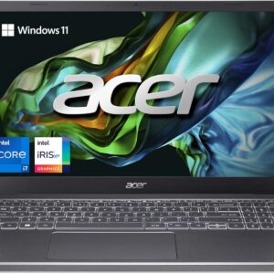 Acer Aspire 5 15 Slim Laptop | 15.6″ FHD (1920 x 1080) IPS |Core i7-1355U | Intel Iris Xe Graphics | 16GB LPDDR5 | 512GB Gen 4 SSD | Wi-Fi 6E | USB4/Thunderbolt 4 | Backlit KB | A515-58M-7570, Gray