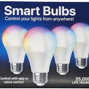 Feit 4-Pack WiFi LED Smart Bulbs (60W Replacement, 4-Pack) Color Changing