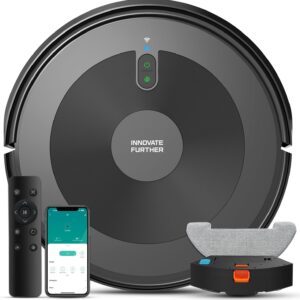 Robot Vacuum and Mop Combo: Robot Vacuum Cleaner 2500Pa Strong Suction & Tangle-Free & Alexa/APP Control & Schedule Cleaning, Self-Charging Robotic Vacuum for Pet Hair, Hard Floor, Carpet Vacuuming