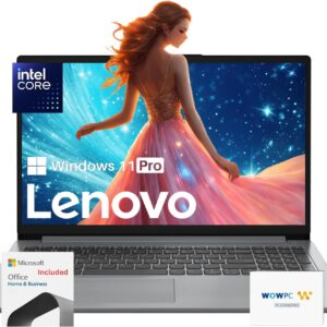 Lenovo Premium Series 15 Laptop | 36GB RAM | 1.1TB Storage (640GB SSD + 512GB External Storage) | 1 Year Office 365 w/ 1TB Cloud Storage | Intel Core | 15.6″ | Win 11 Pro | w/WOWPC Bundle