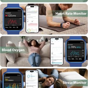 Smart Watch for Men Women(Call Receive/Dial), Alexa Built-in, 1.8″ Touch Screen Fitness Tracker with Heart Rate Sleep Tracking, 100 Sports Modes, 5ATM Waterproof Smartwatch for Android iPhone