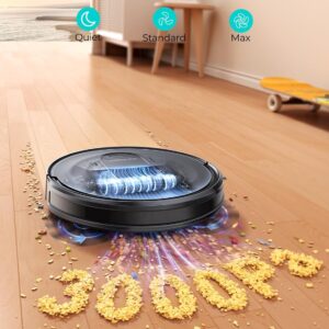 Robot Vacuum Cleaner with 3000Pa Suction,Personalized Cleaning Settings,Auto Self-Charging Robotic Vacuum,Carpet Booster,App/Alexa/Remote Control, Ideal for Pet Hair/Hard Floor/Carpet,R7