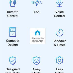 TP-Link Tapo Smart Plug Mini 15A, Smart Home Wi-Fi Plug, Super Easy Setup, Compatible with Alexa & Google Home, No Hub Required, UL Certified, 2.4G WiFi Only, White, Tapo P105(4-Pack)