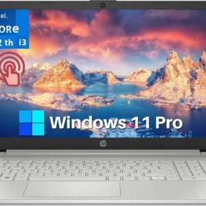 HP 2024 15.6″ Touchscreen Laptop – with Microsoft Office Lifetime License, Intel i3-1215U, 32GB RAM, 1TB SSD, Long Battery Life, Micro-Edge, Bluetooth, Wi-Fi, Thin & Light, Windows 11 Pro