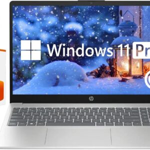HP 15.6″ Touchscreen Business & Student Laptop Computer, 32GB RAM 1TB SSD, 10-Cores Intel Core i5, Windows 11 Pro Laptop with Microsoft Office Lifetime Suite, PLUSERA Earphones, Silver