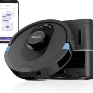 Shark AV2501S AI Ultra Robot Vacuum, with Matrix Clean, Home Mapping, 30-Day Capacity HEPA Bagless Self Empty Base, Perfect for Pet Hair, Wifi, Dark Grey