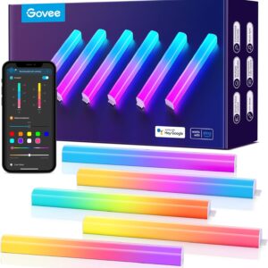 Govee Glide Wall Lights, RGBIC LED Lights, Smart Gaming Lights Works with Alexa and Google Assistant, RGB Light Bar, LED Wall Lights for Bedroom, 2 Panels Set (3 Sections/Panel)