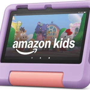 Amazon Fire 7 Kids tablet (newest model) ages 3-7. Top-selling 7″ kids tablet on Amazon. Includes 6 months of ad-free and exclusive content, easy parental controls, 10-hr battery, 16 GB, Purple