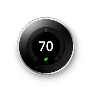 Google Nest Learning Thermostat – 3rd Gen (2015) – Programmable Smart Thermostat for Home – Works with Alexa – Polished Steel