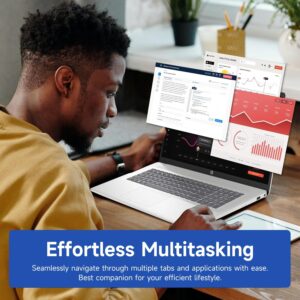 HP 17.3″ Touchscreen Laptop, 8-Cores Intel Core i3-N305, 32GB RAM, 128GB eMMC + 1TB SSD, Numeric Keypad, Webcam, HDMI, Wi-Fi 6, Windows 11 Home, Silver