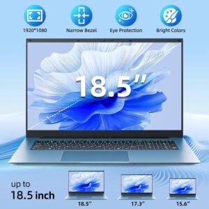 Windows 11 Laptop, 18.5 Inch Laptops for Student with 4GB RAM 128GB EMMC, Celeron N5095 Quad-Core, 1 Year Office 365, Type-C, HDMI, 8000mAh, WiFi 6, USB3.2, BT5.2(Gray)